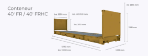 Conteneur 40'FR/40'FRHC